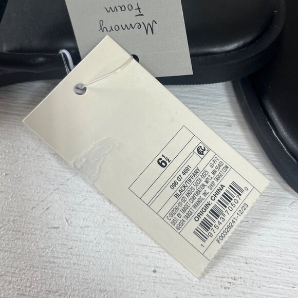 A New Day Tiffany Sandals Womens Size 6.5 Black New Memory Foam - Picture 8 of 9